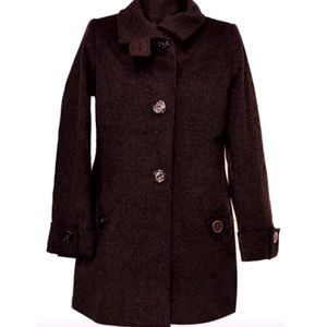 Kristen Blake | Australian Wool Blend Peacoat Stand Collar Jacket